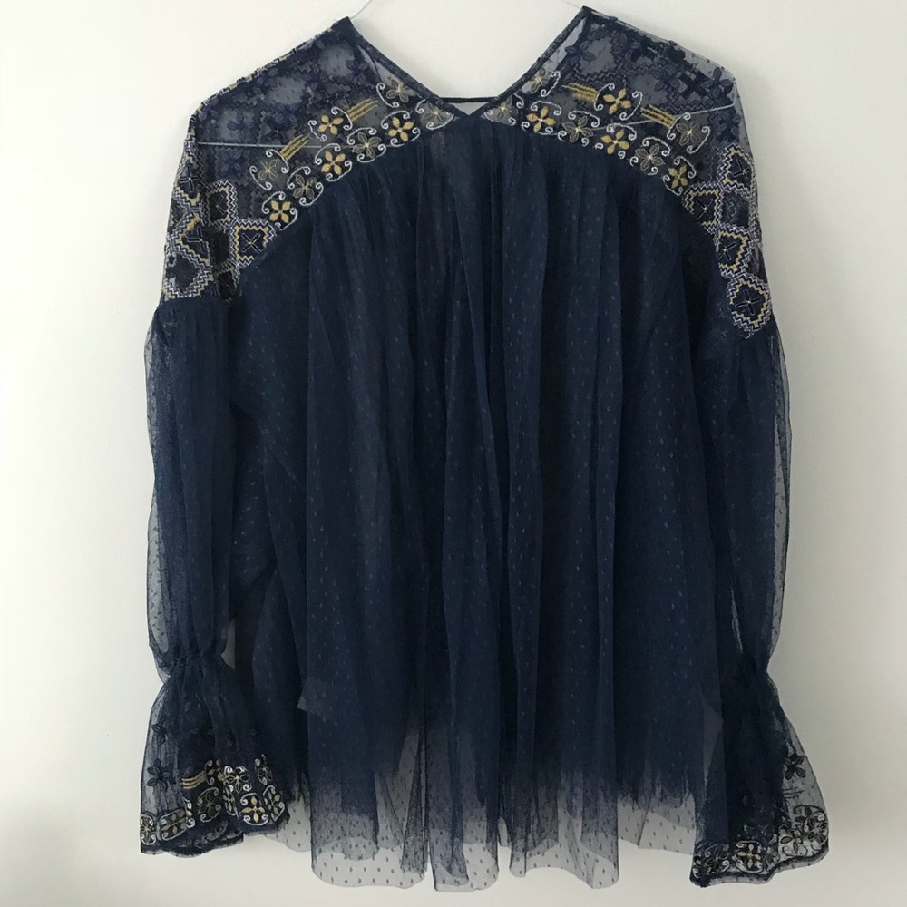 NWT Free People Sheer Joyride Top - Picture 8 of 8